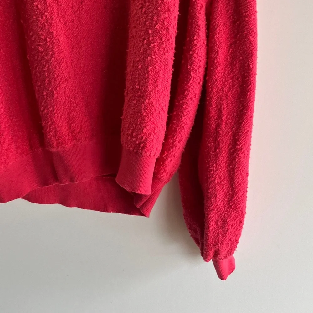 Free People Vibrant Red Crew Neck Sweater